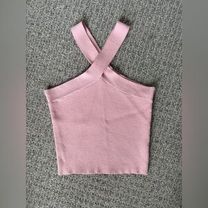 Pink Ribbed Women's Top